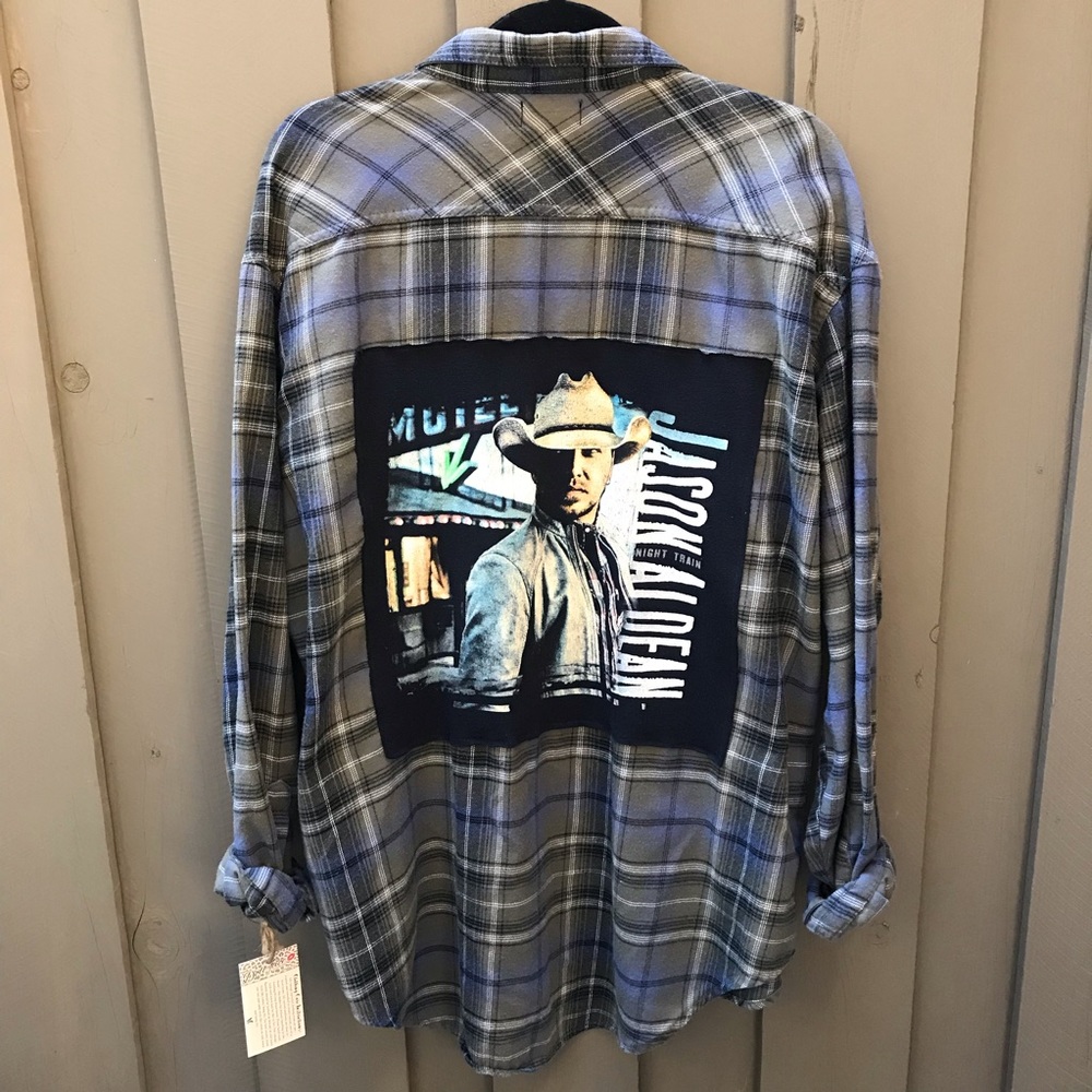 🖤SOLD🖤 Custom Jason Aldean Flannel😍
